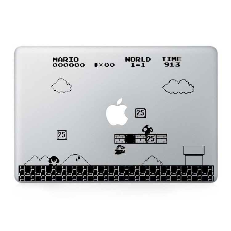 Super Mario World Macbook Farbe Aufkleber